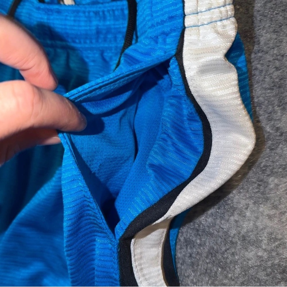 Nike Men’s Royal Blue Athletic Shorts with Black & White Panels - Picture 2 of 5